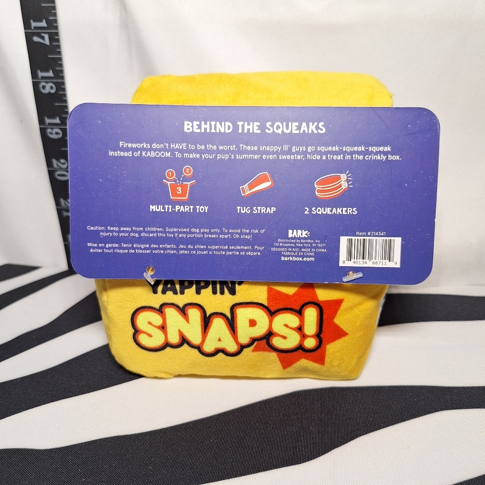 NWT Bark Yappy Snaps Dog Toy XS-S - Picture 3 of 3